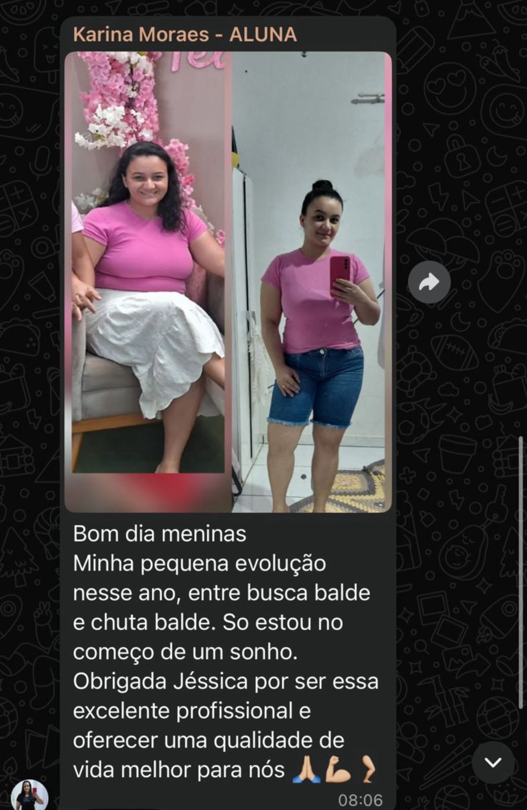 Depoimento aluna
